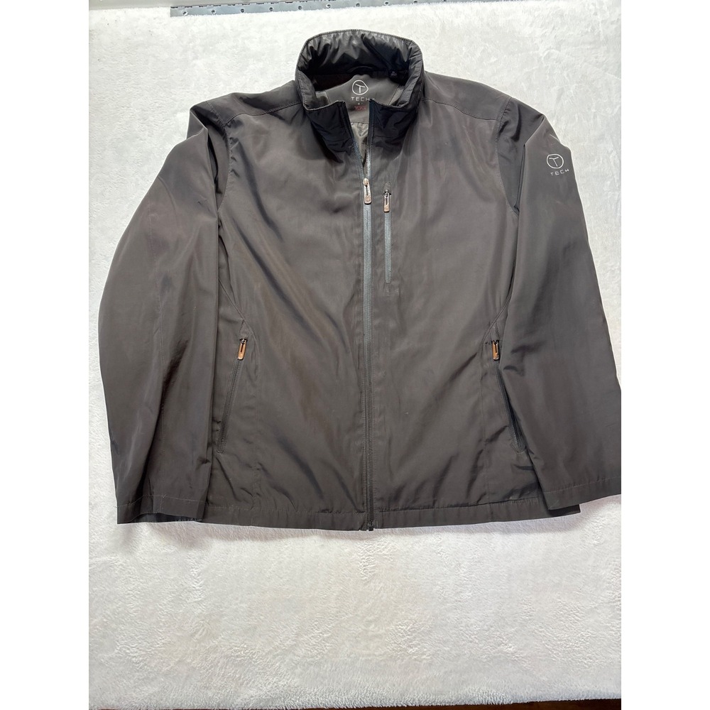 Tumi Tech Jacket Mens XL Black Full‎ Zip Gorpcore Softshell